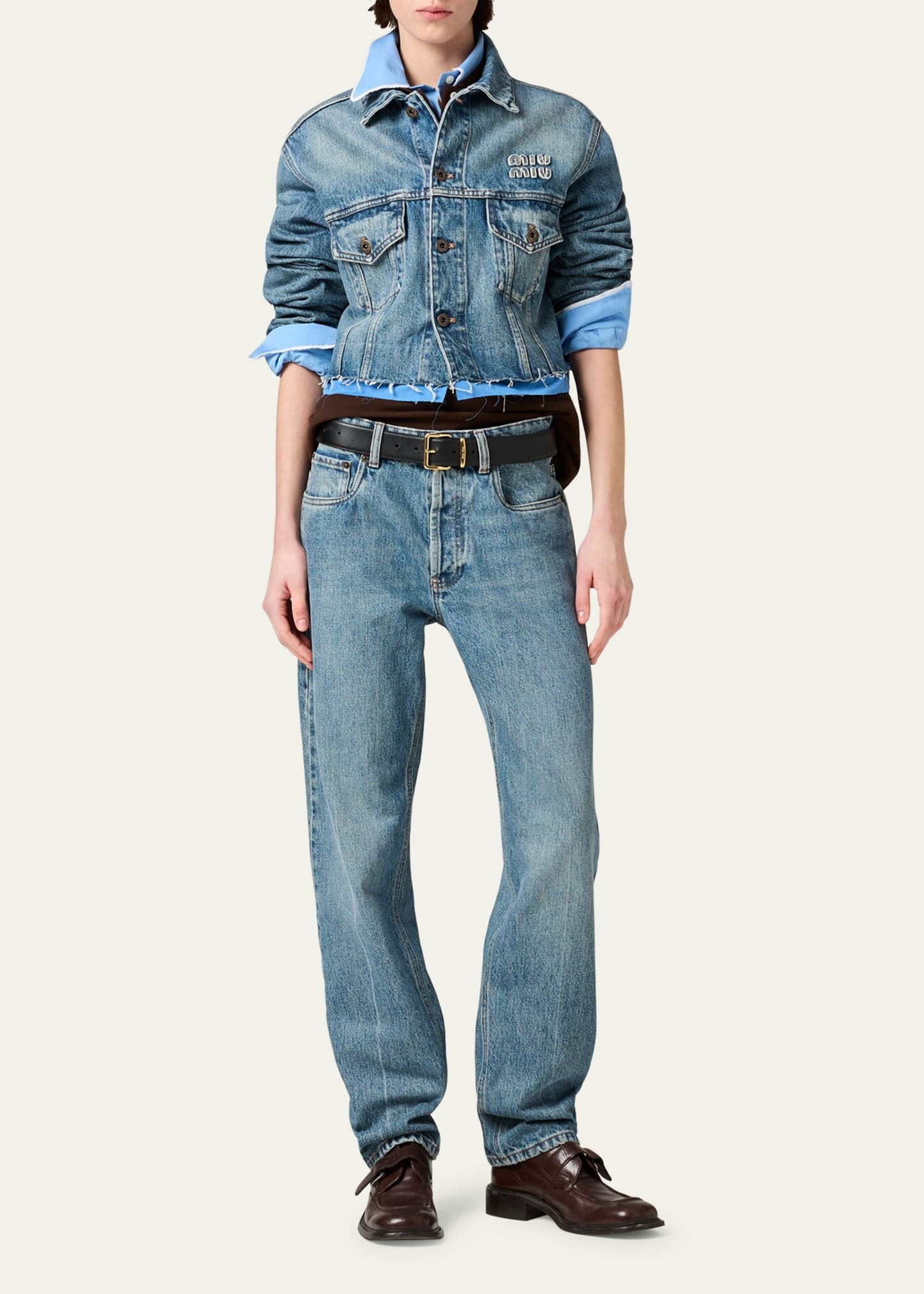Mid-Rise Straight-Leg Jeans - 2