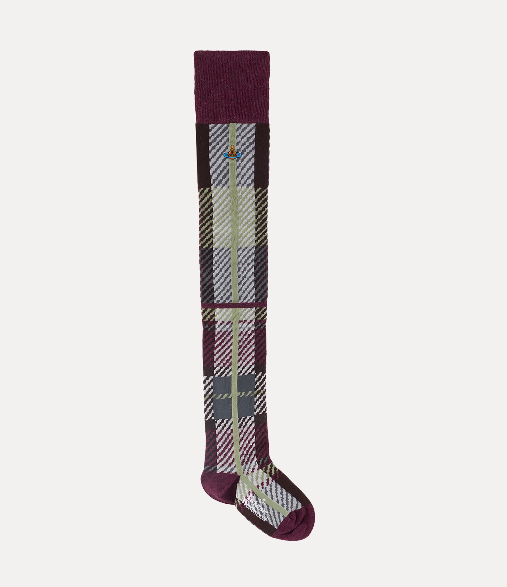 MULTI TARTAN OVER THE KNEE SOCK - 1