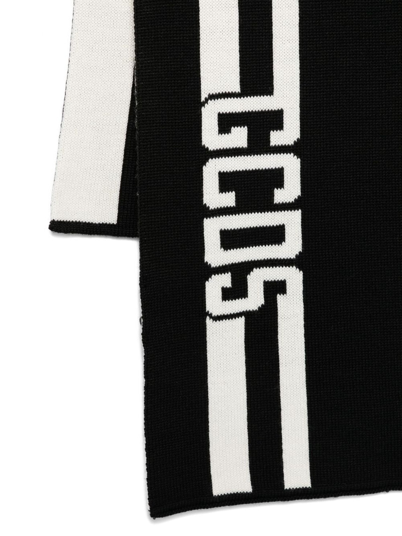 GCDS striped cotton scarf outlook