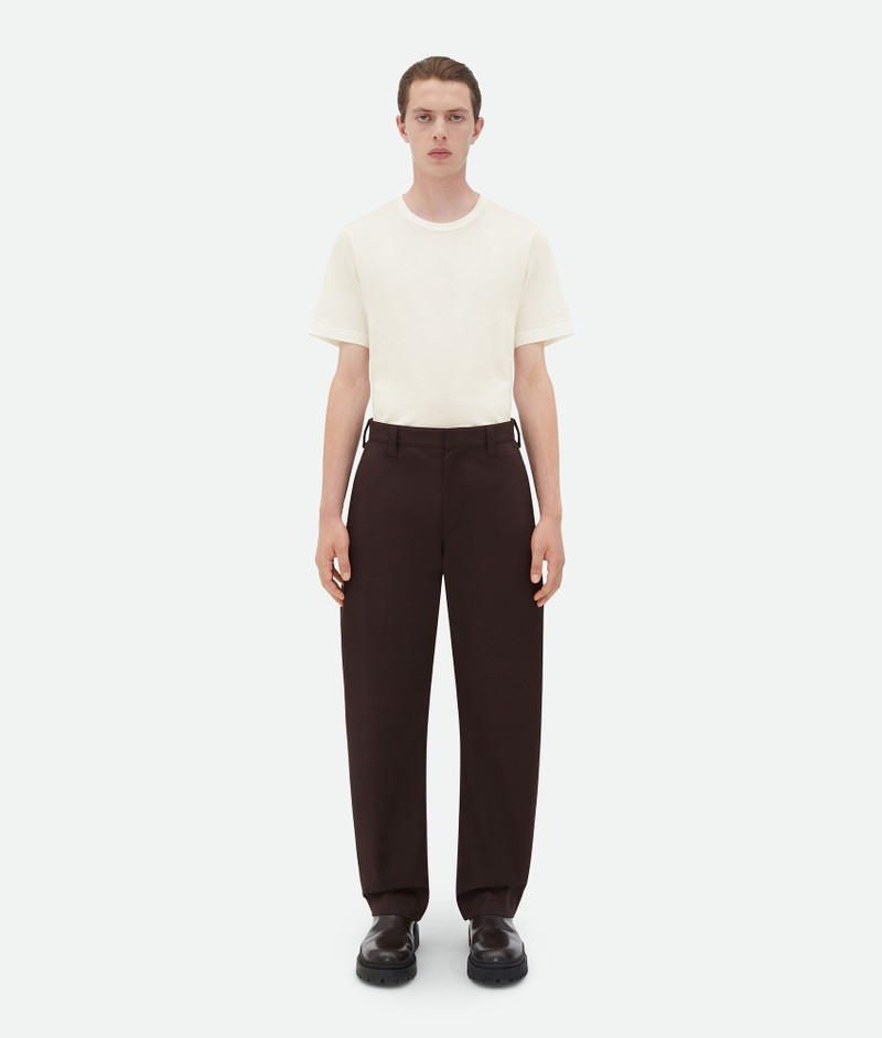 Stretch Cotton Tapered Trousers 1