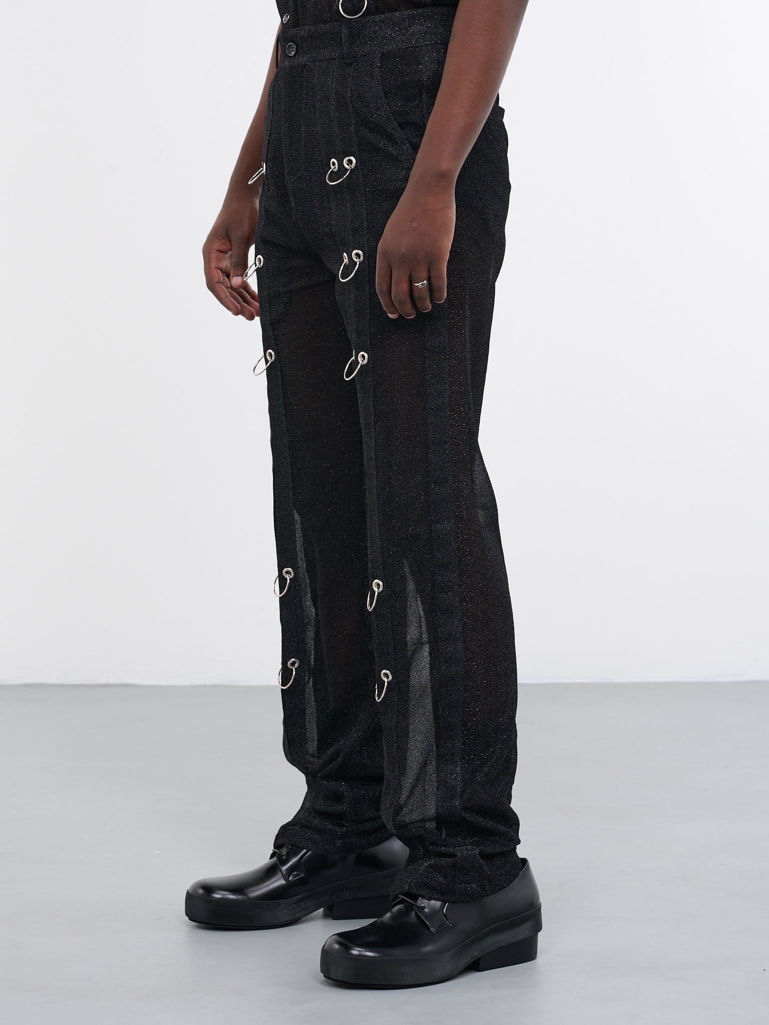 Sparkly Silk Velour Trousers - 2