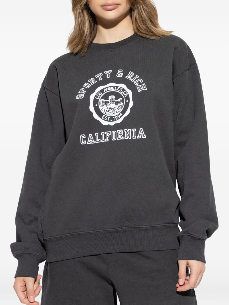 Sporty & Rich graphic crew neck top outlook