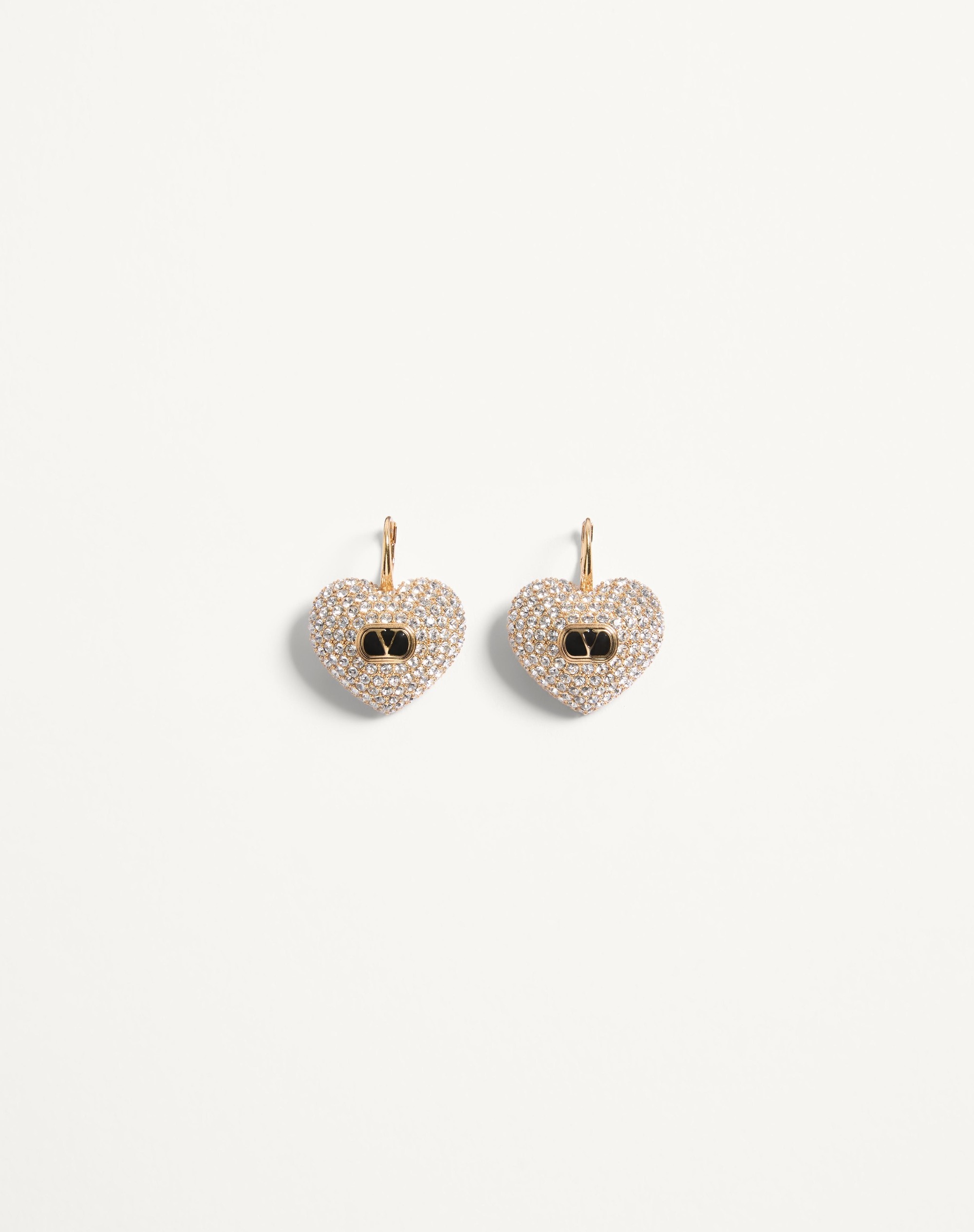COEUR ROYAL METAL, ENAMEL AND SWAROVSKI® CRYSTAL EARRINGS - 1
