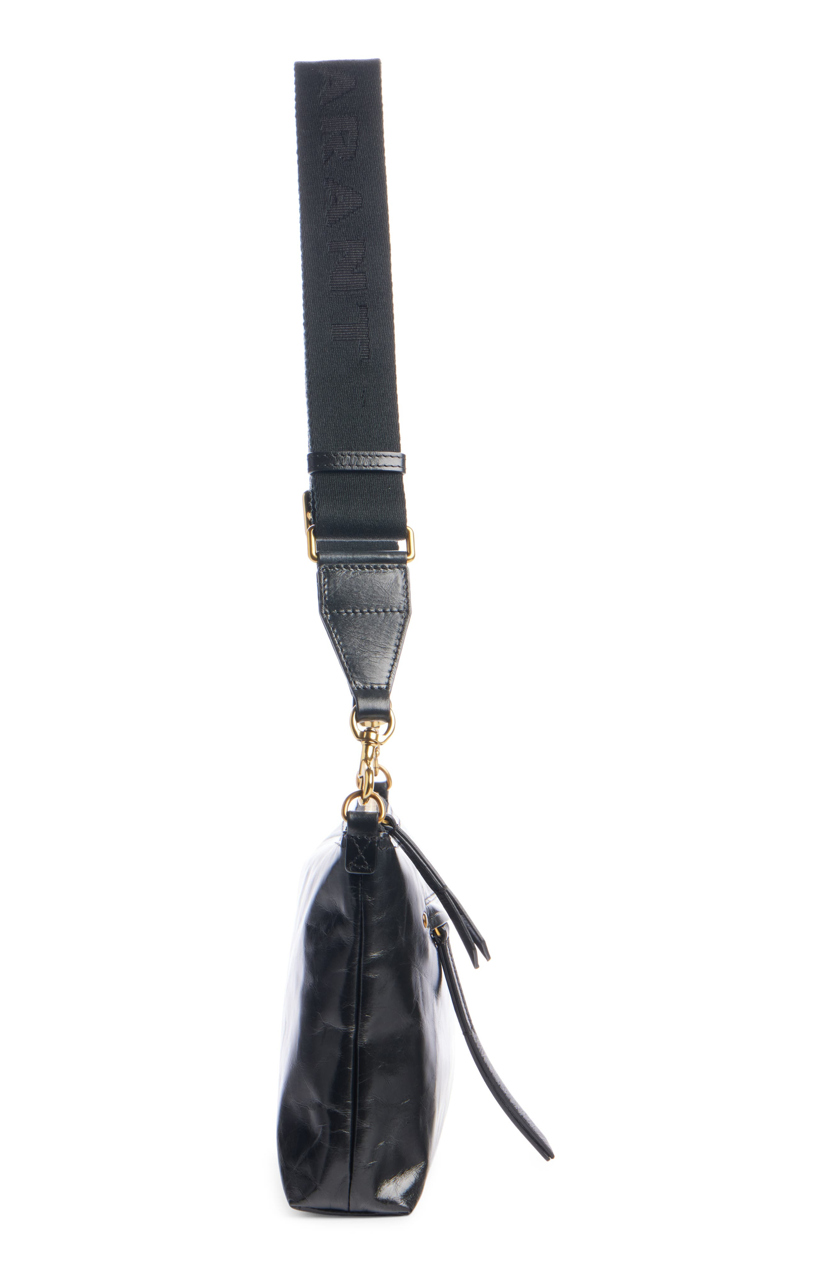 Isabel Marant Nessah Wardy Leather Crossbody Bag in Black at Nordstrom - 4