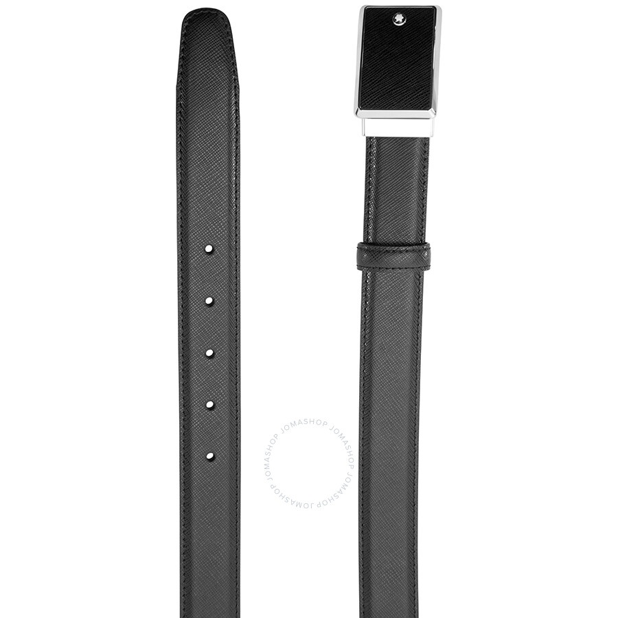 Montblanc Black Saffiano Leather Belt 114421 - 2