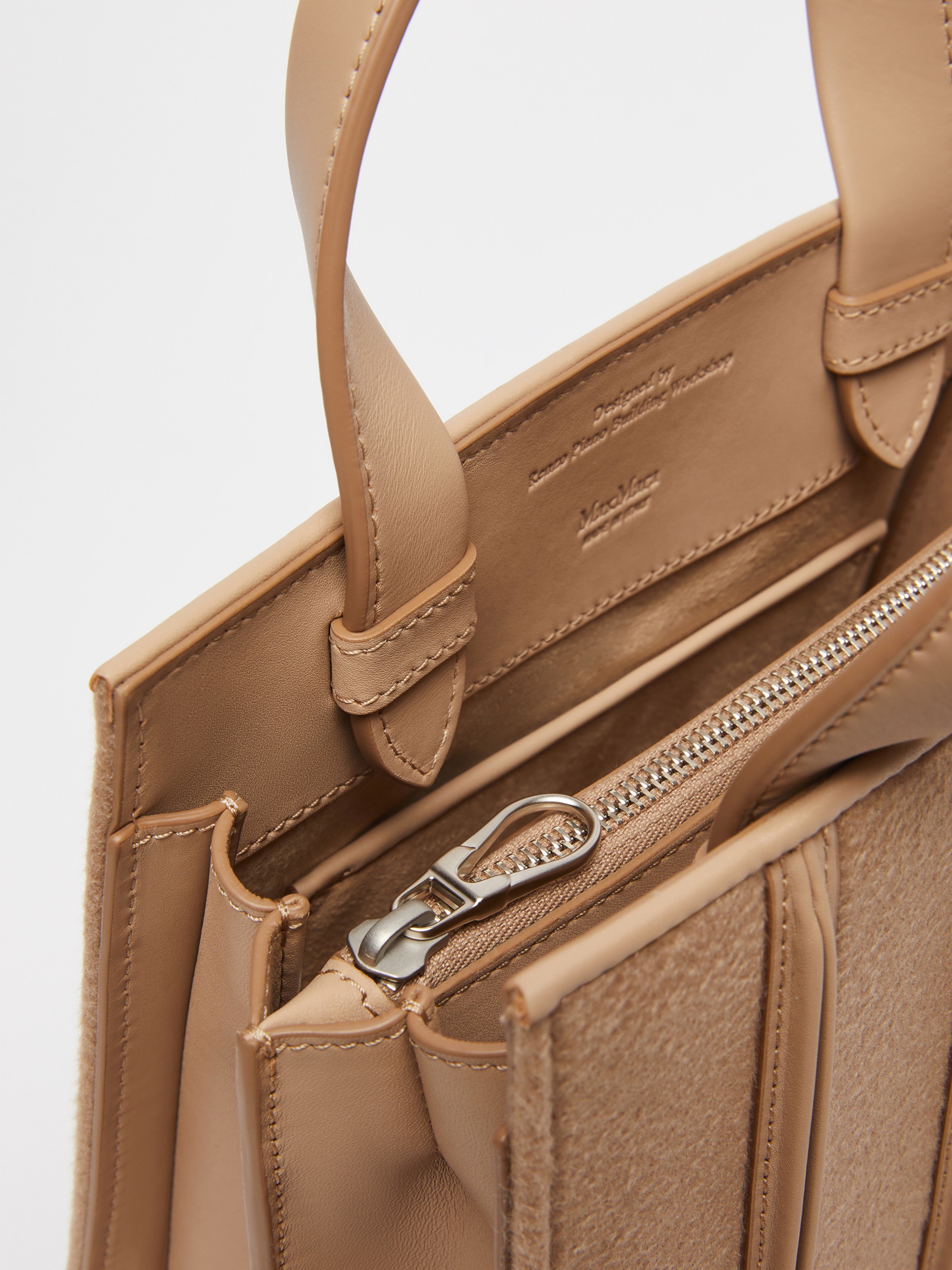 WHITNEYBAG4WS Small cashmere and leather Whitney Bag - 4