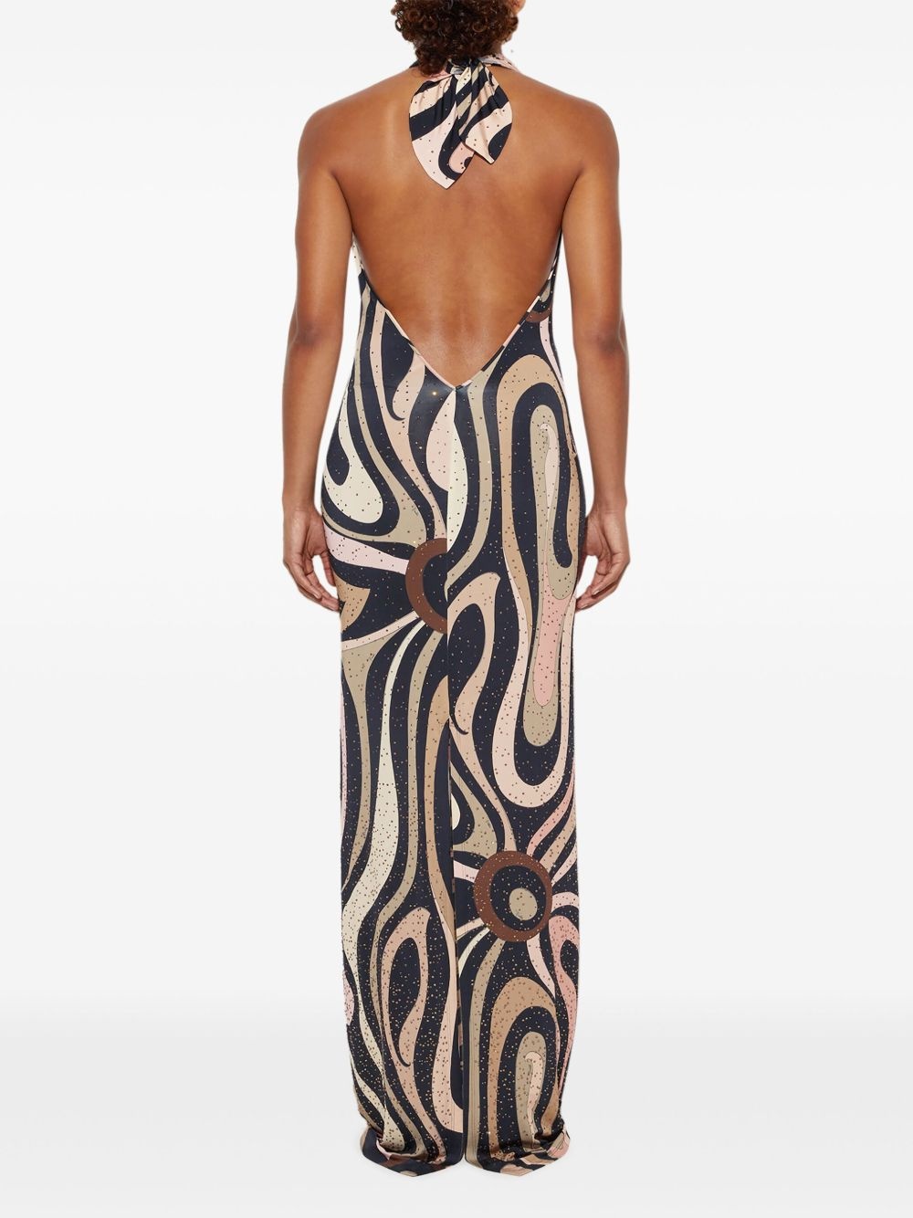 marmo-print dress - 4