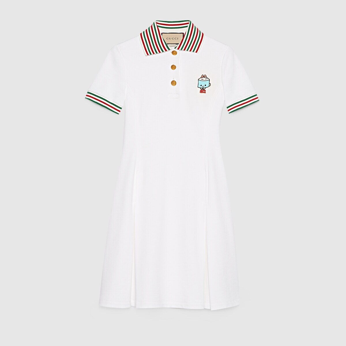 Cotton piquet polo dress - 1