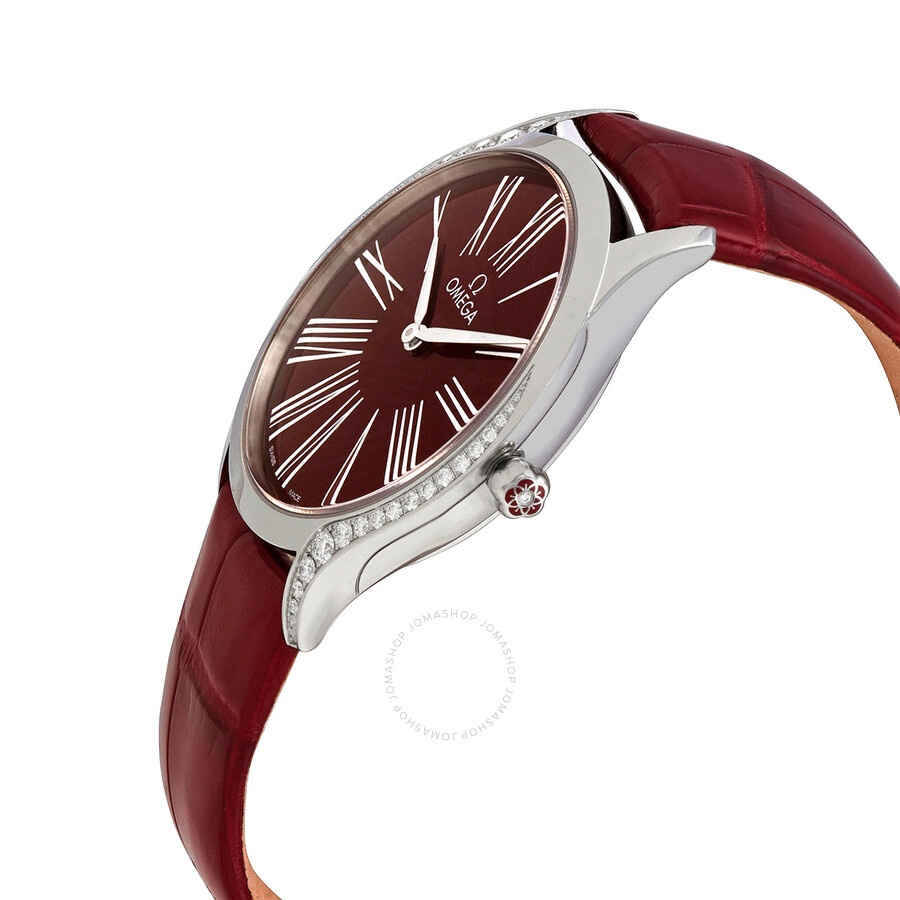 Omega De Ville Tresor Quartz Red Dial Ladies Watch 428.18.36.60.11.002 - 2