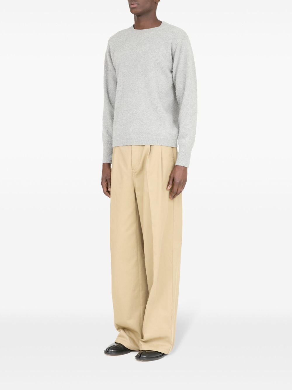 CREW-NECK CASHMERE-COTTON JUMPER - 6