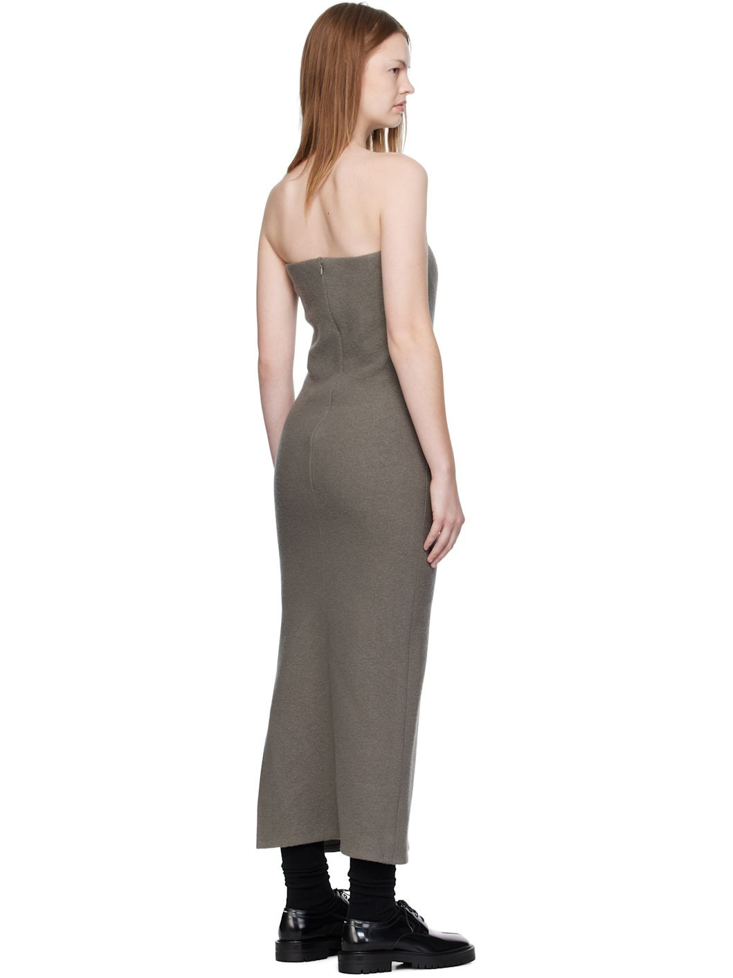 Gray Walker Bustier Midi Dress - 3