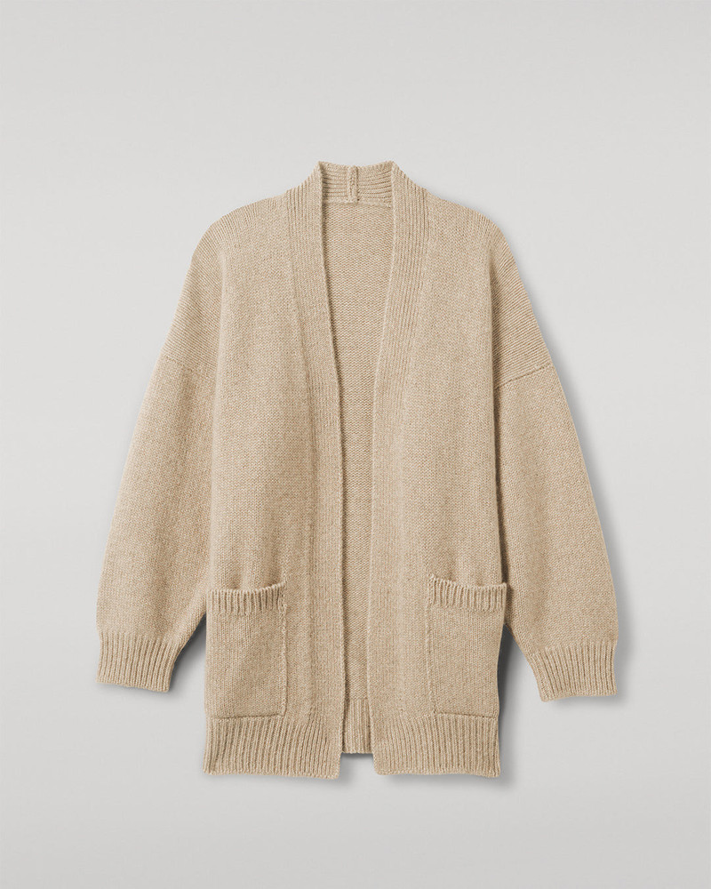 Bay Natural Marl Cashmere & Cotton Cardigan 1