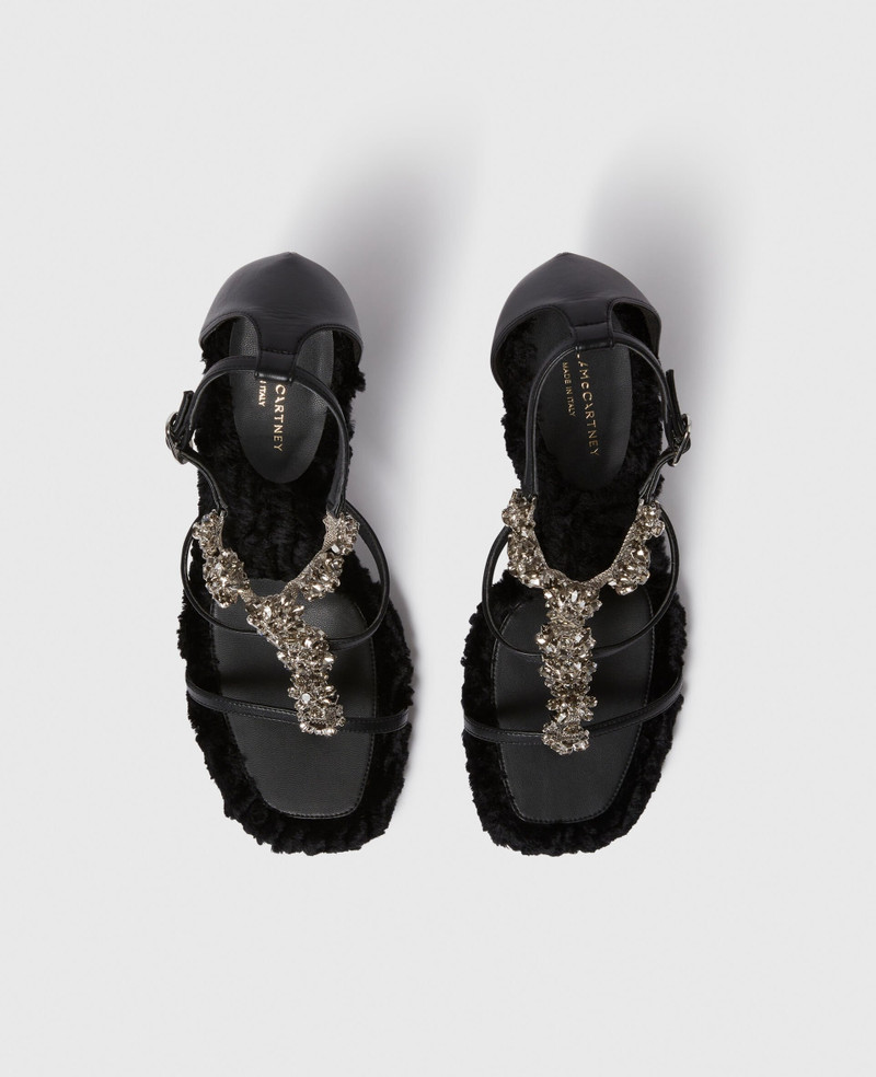 Elsa Crystal Flowers Heeled Sandals 4