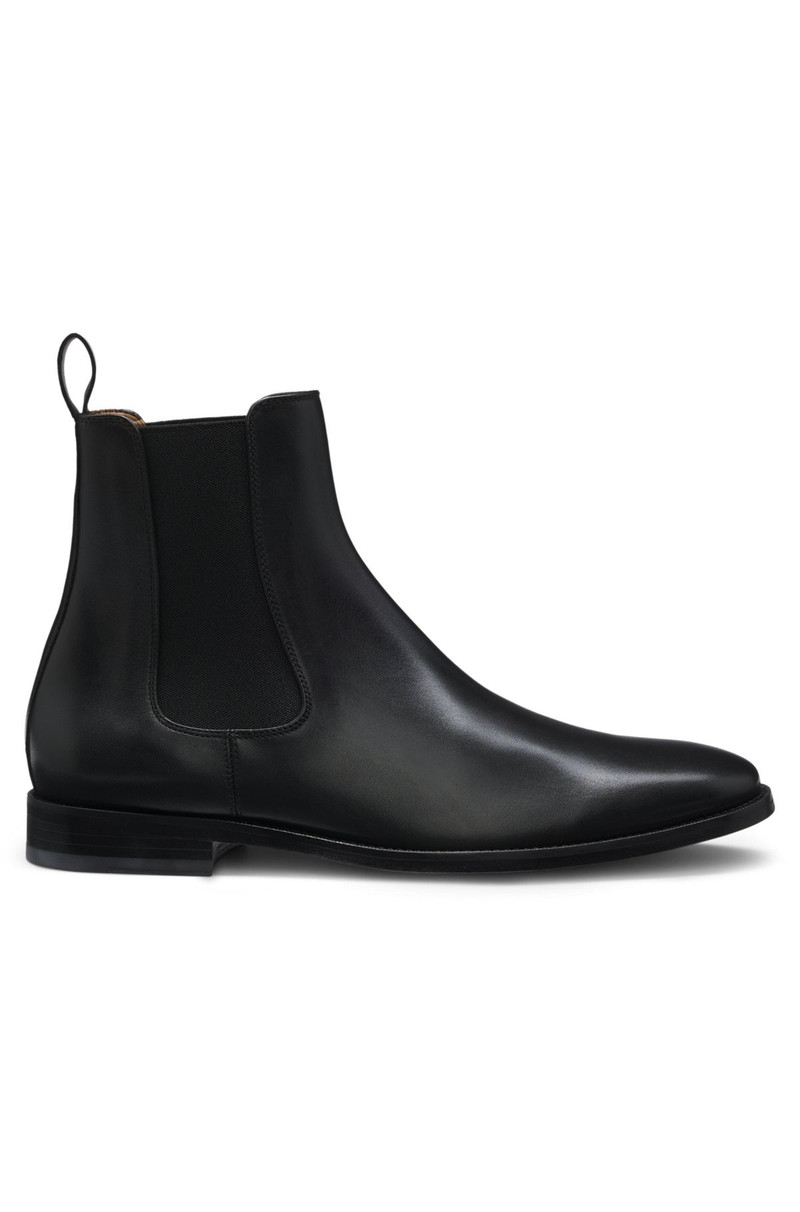 BECKHAM X BOSS LEATHER CHELSEA BOOTS WITH ELASTICATED PANELS 1
