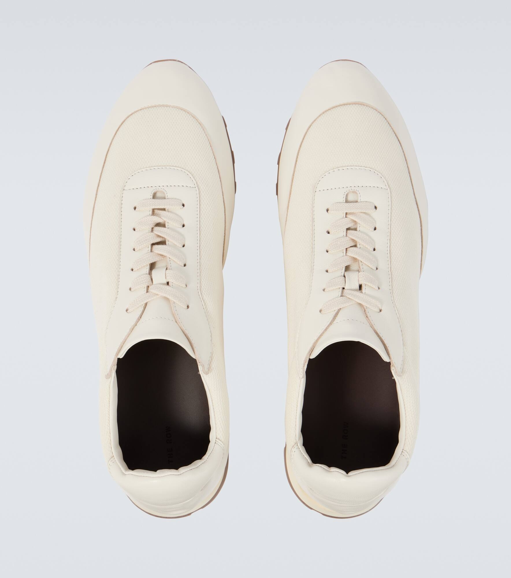 Owen leather-trimmed sneakers - 4