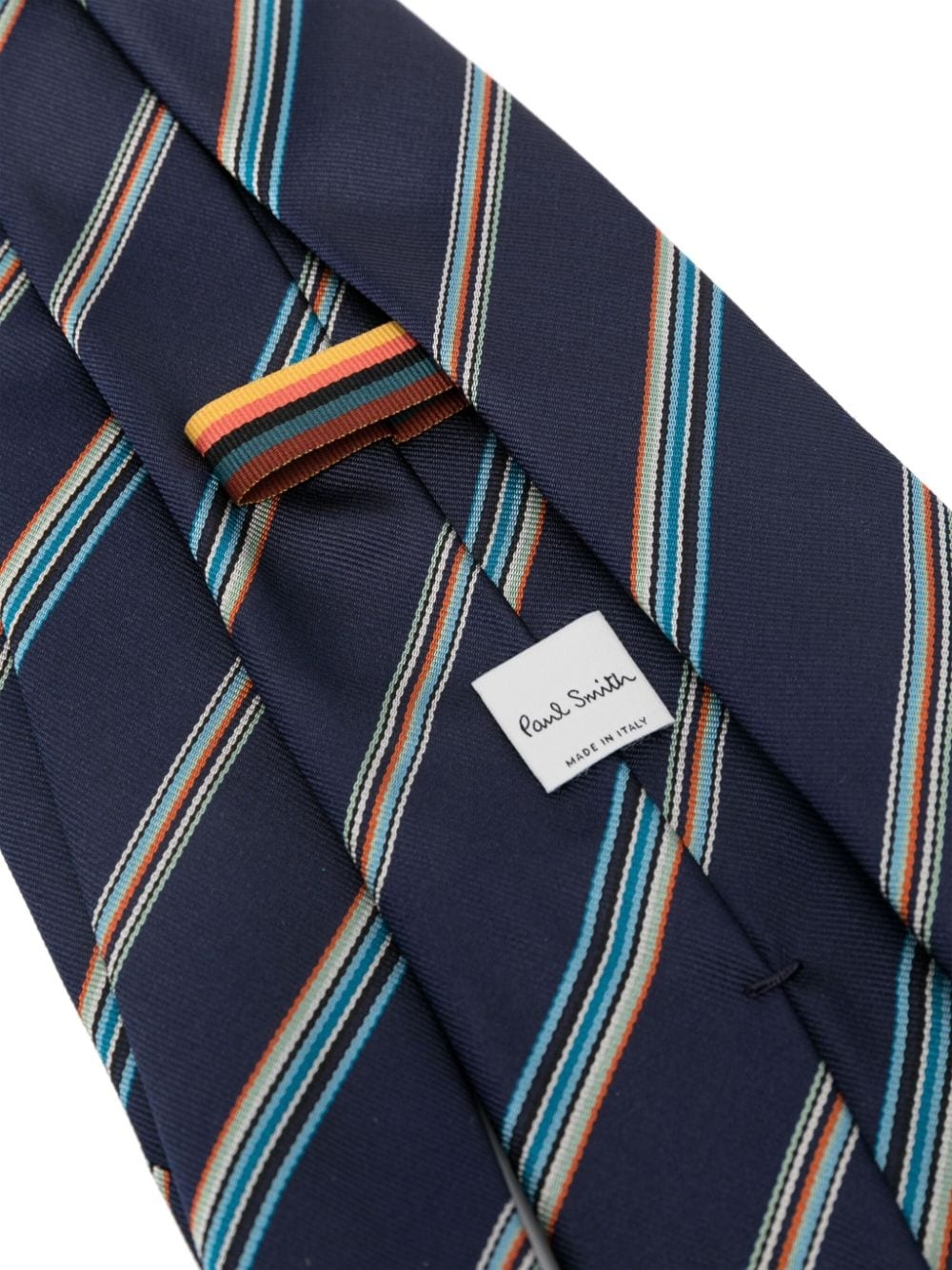 diagonal-stripe twill silk tie - 2