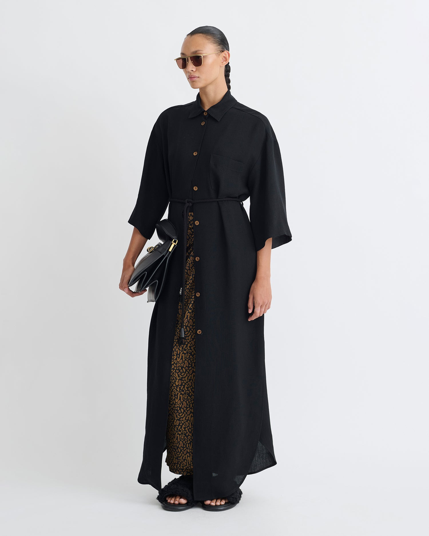 Tech Linen Shirt Dress - 2