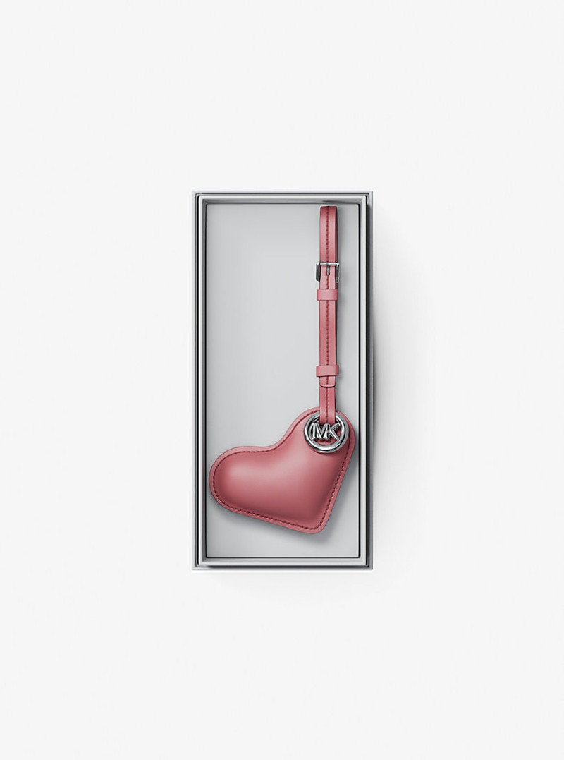 Puffy Heart Leather Bag Charm 3