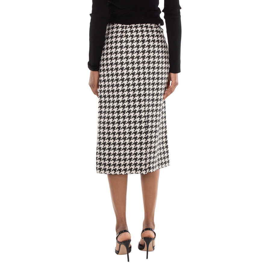 Burberry Houndstooth Pattern Midi Skirt - 4