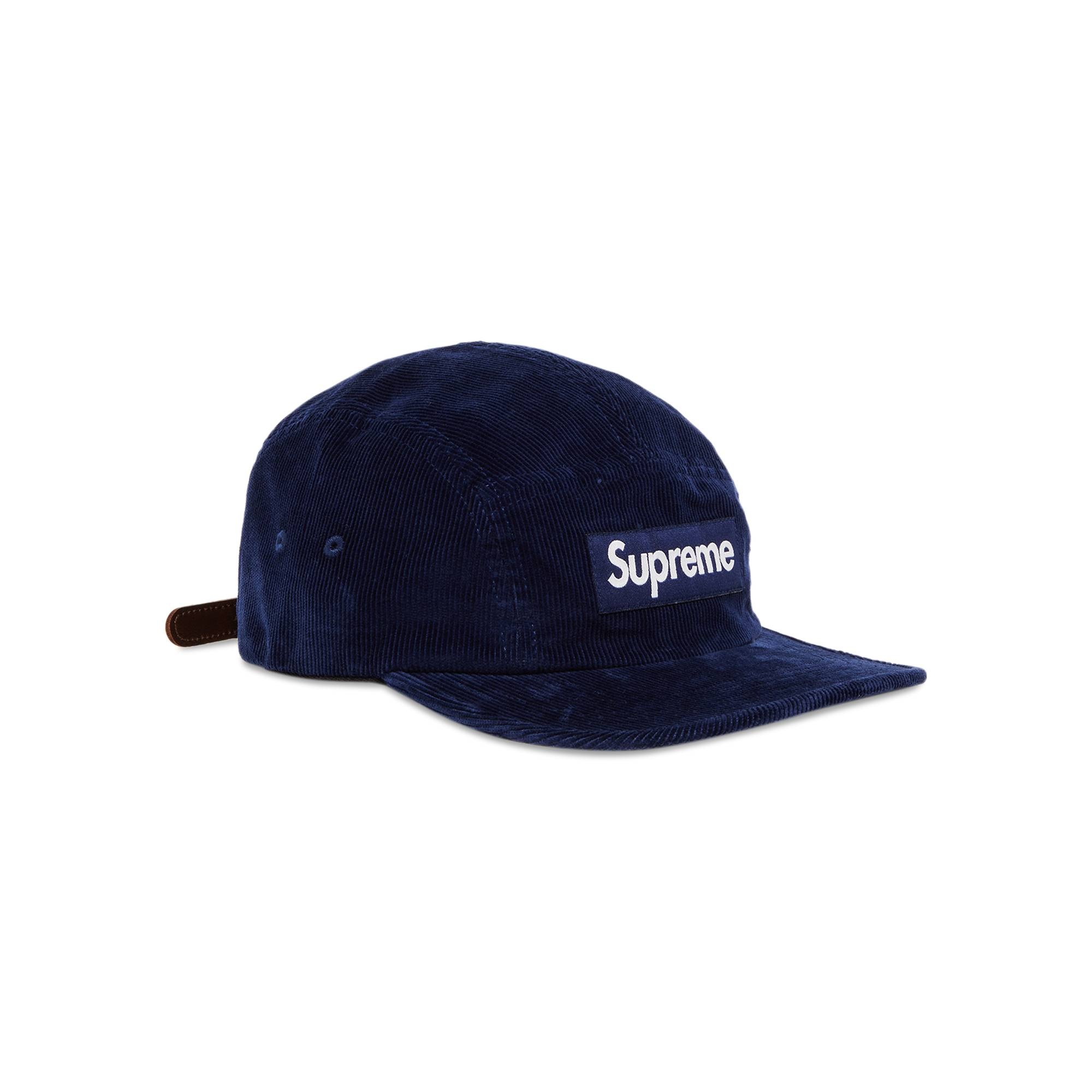 Supreme Corduroy Camp Cap 'Navy' - 2