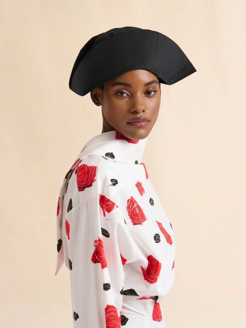 Marni MEDIUM BLACK COTTON BUCKET HAT WITH MARNI SYMBOL outlook