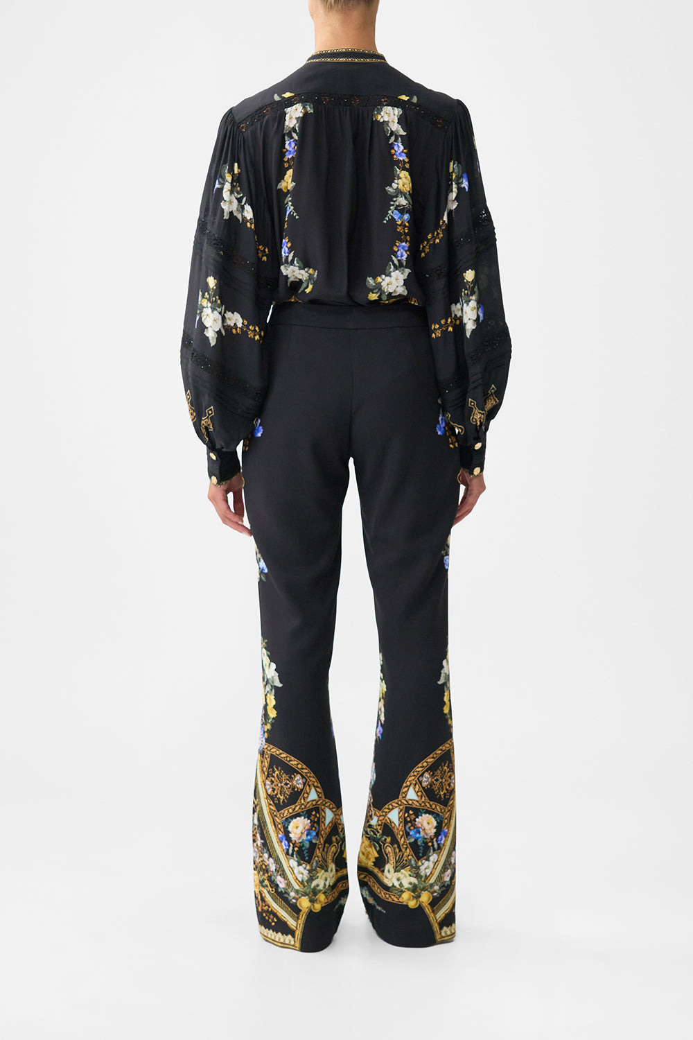 FLARE TROUSER WITH SEAM DETAIL - 3