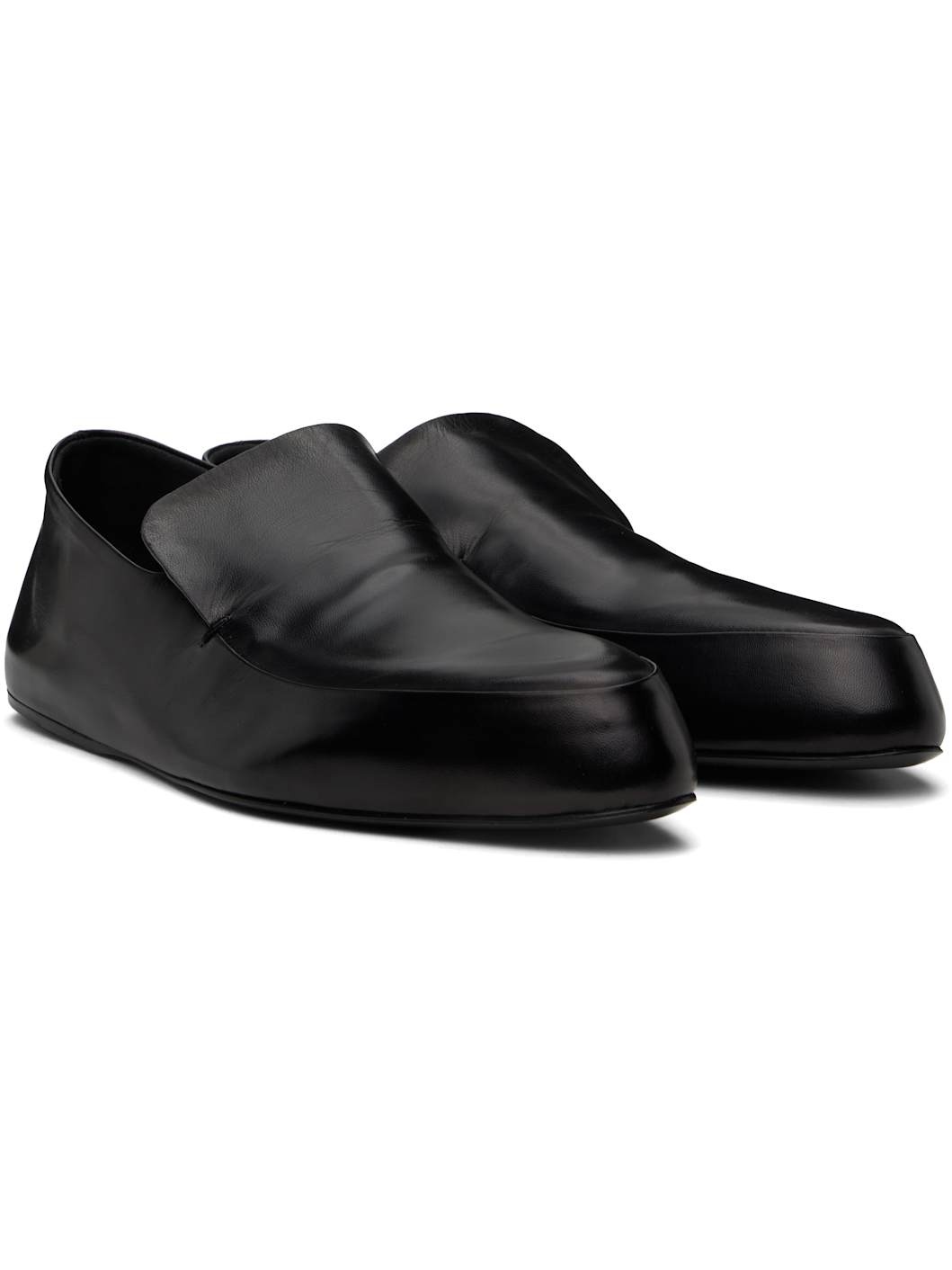 Black Flat Loafers - 4