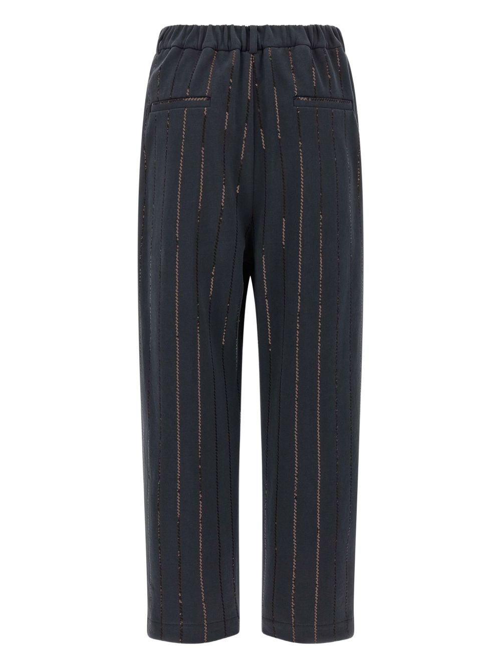 sequin-striped pinstripe trousers - 2