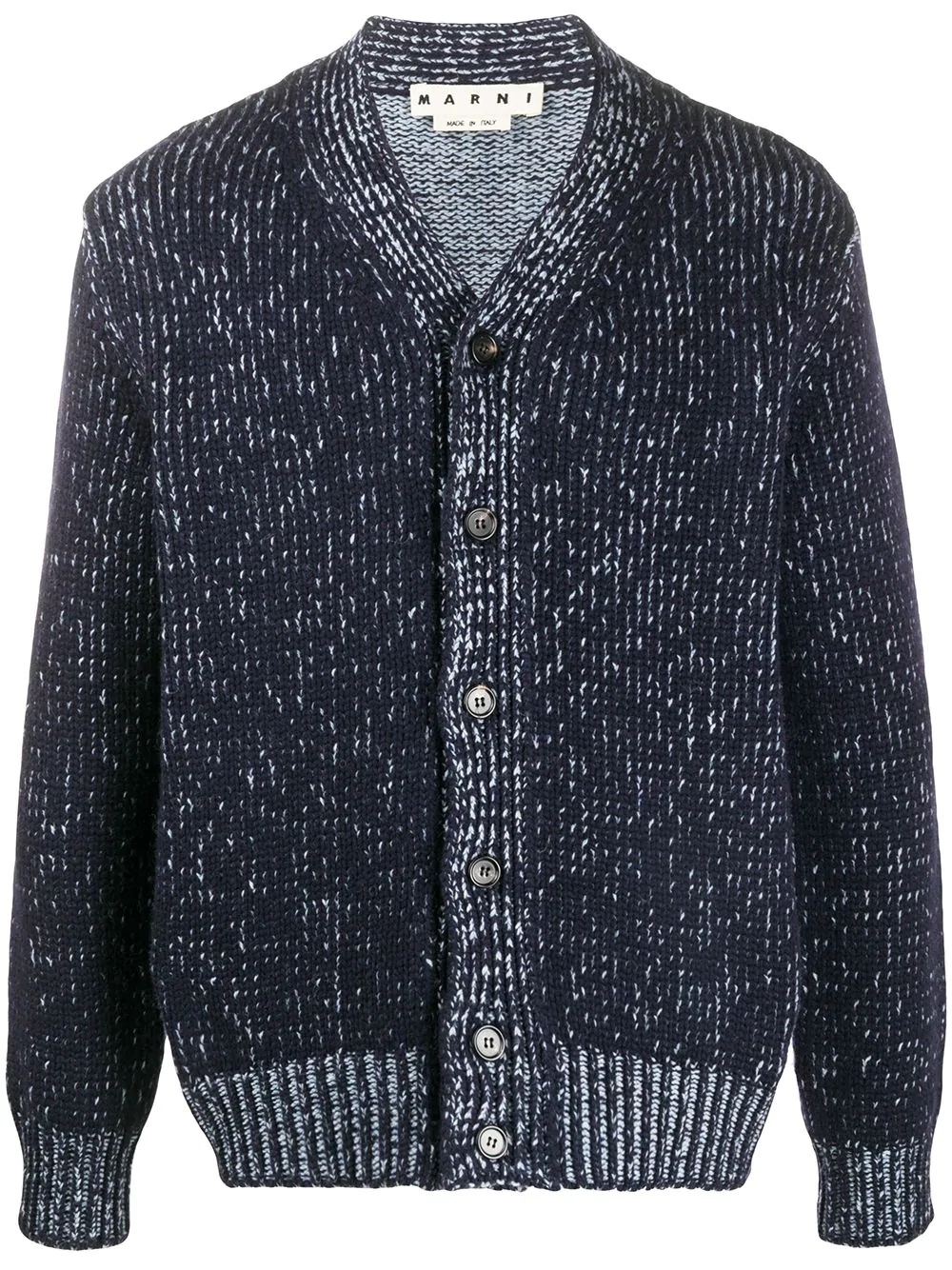 marled knit cardigan - 1