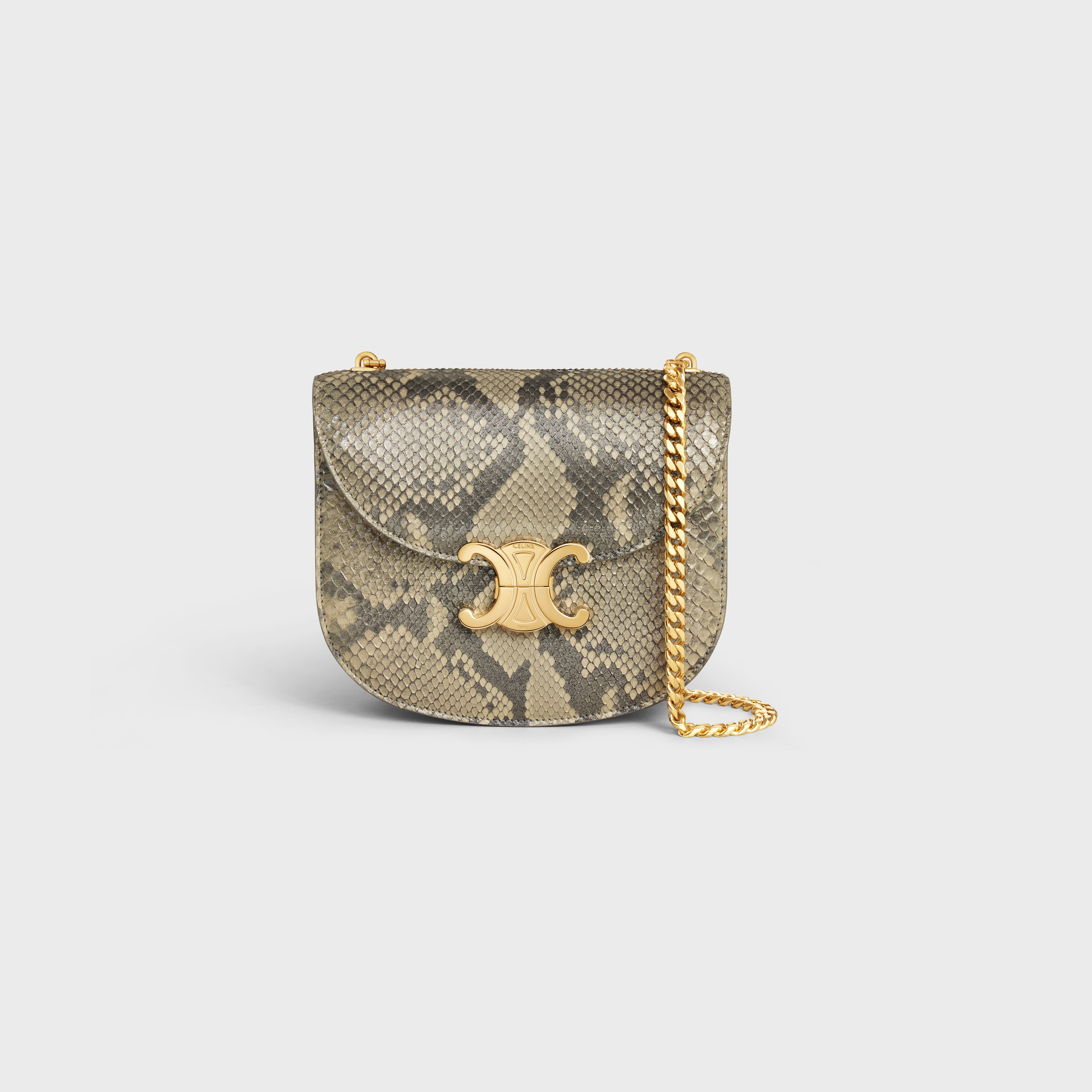 CHAIN BESACE CLEA in pearly python - 1