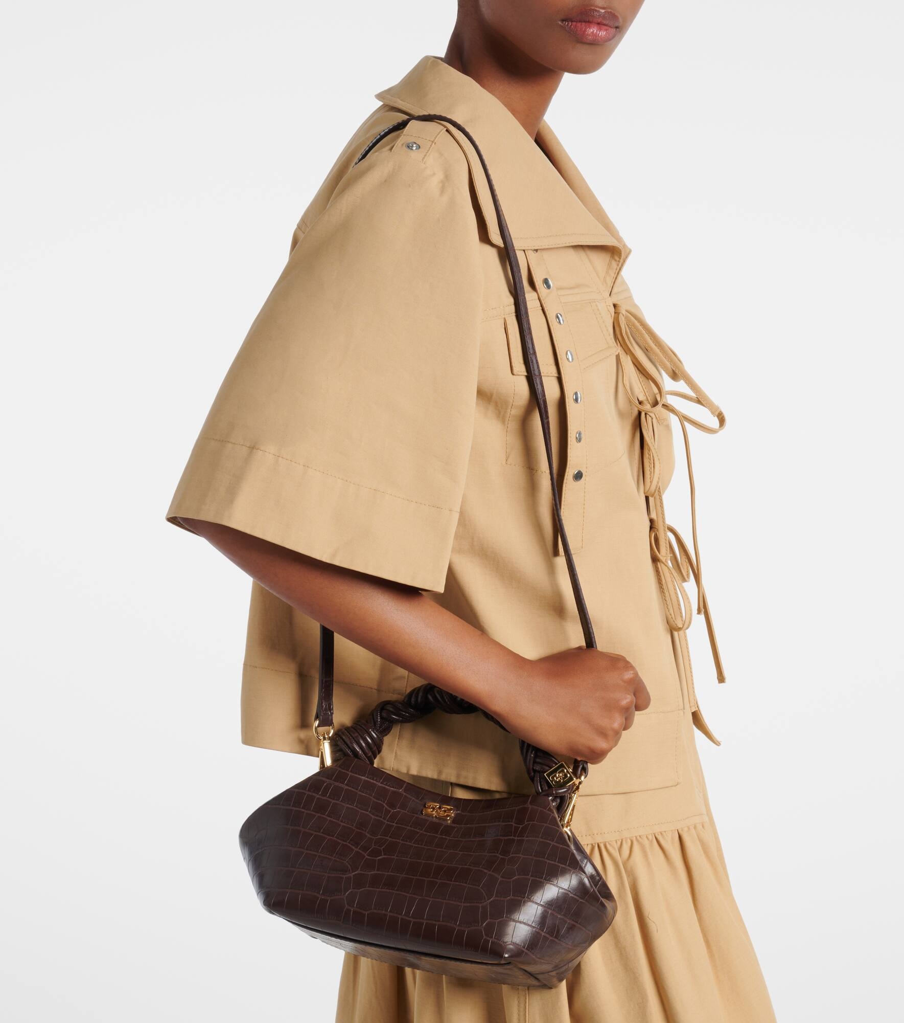 Bou Small croc-effect tote bag - 6