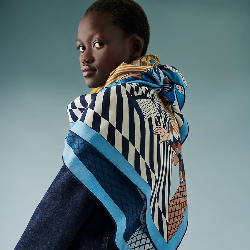 Hermès Grand Theatre Nouveau shawl 140 | REVERSIBLE