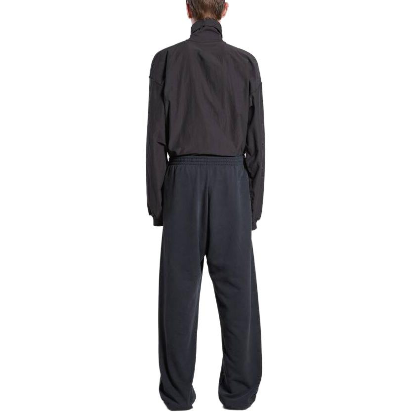 Balenciaga Stencil Type Baggy Sweatpants 'Black Grey' 771081TQVA41750 - 4