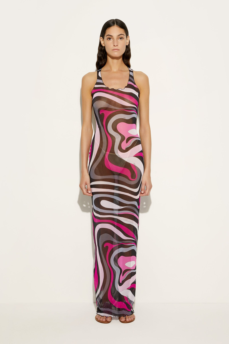 PUCCI MARMO TULLE DRESS outlook