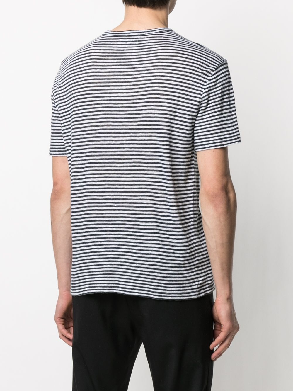 horizontal stripe print T-shirt - 4