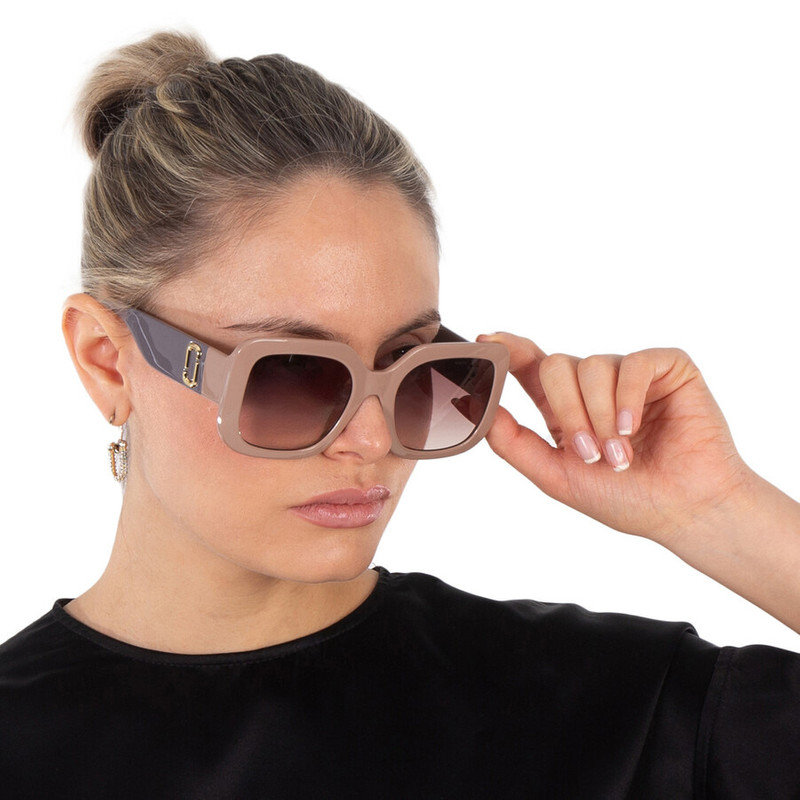 Marc Jacobs Marc Jacobs Brown Gradient Square Ladies Sunglasses MARC 647/S 0690/HA 53 outlook