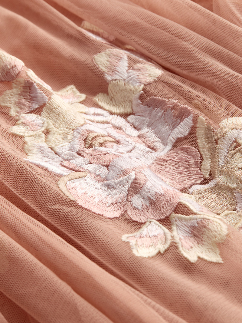 AZRIELLA EMBROIDERED MAXI GOWN CAPE 3