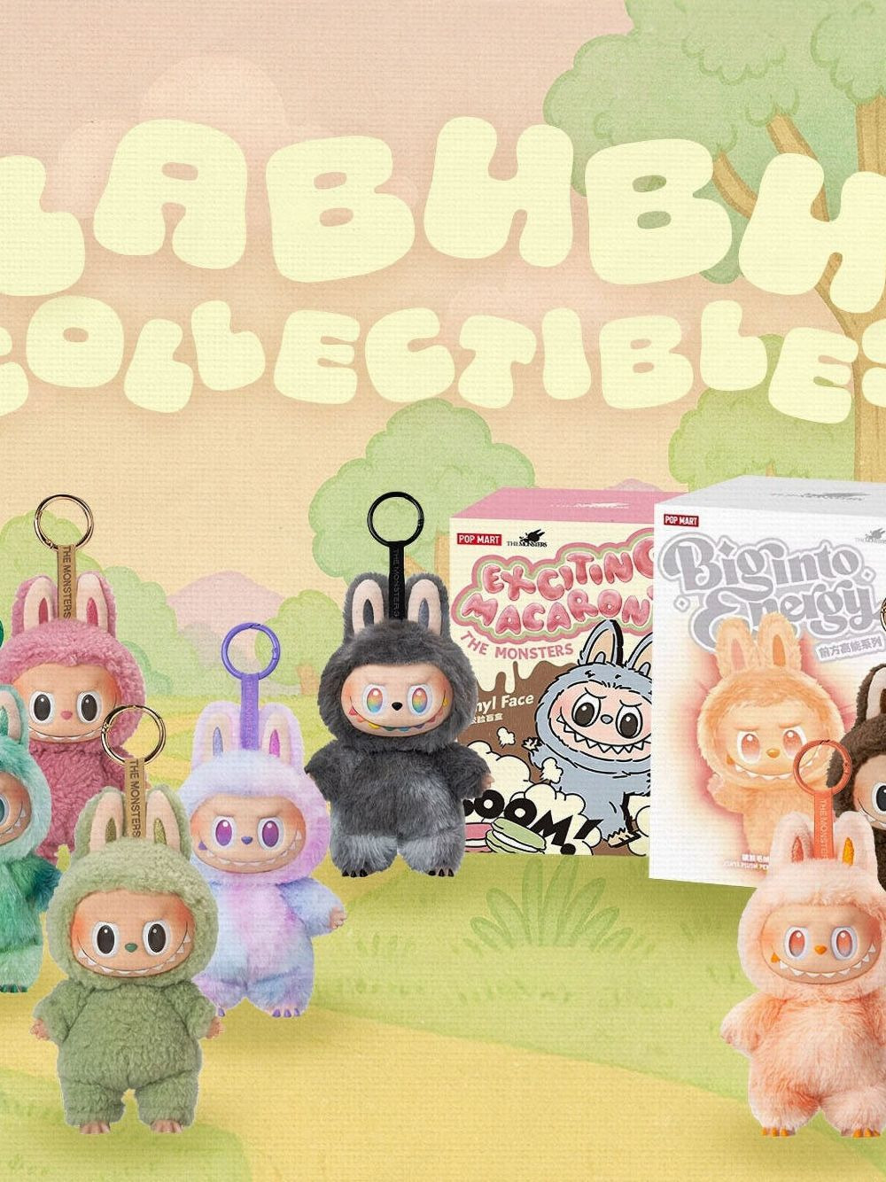 Labubu plush keyring (set of six) - 2