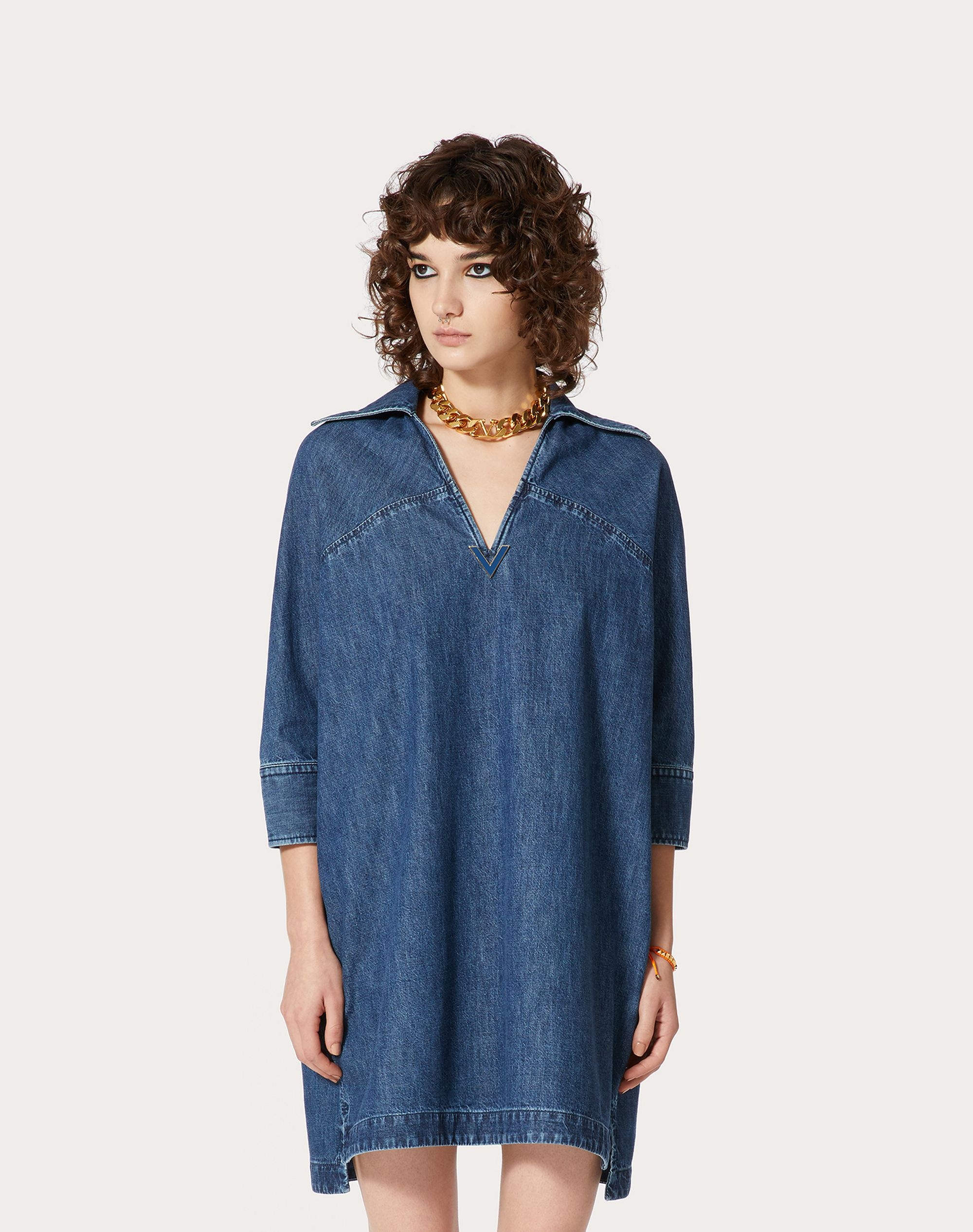 CHAMBRAY DENIM KAFTAN - 3