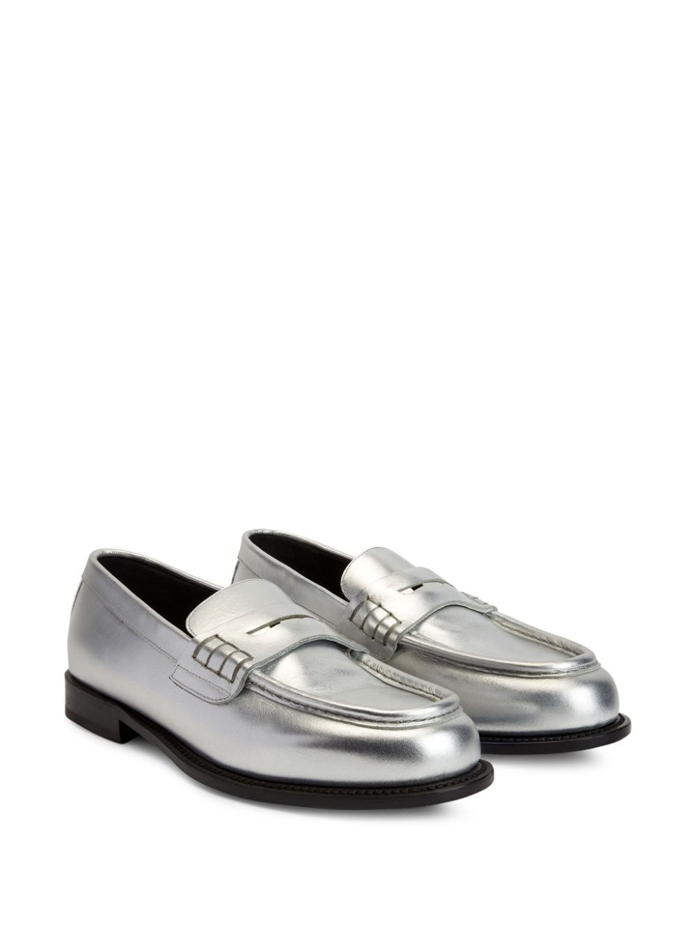 Euro metallic-effect leather loafer - 2