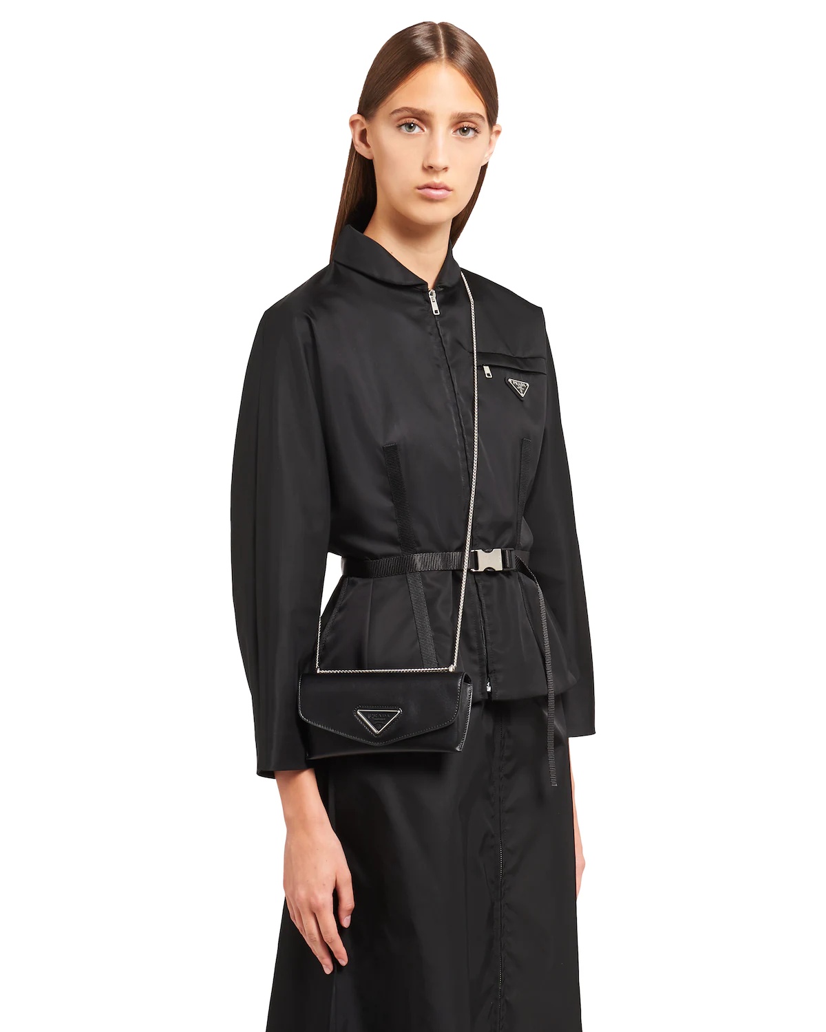 Leather envelope clutch with shoulder strap - 2