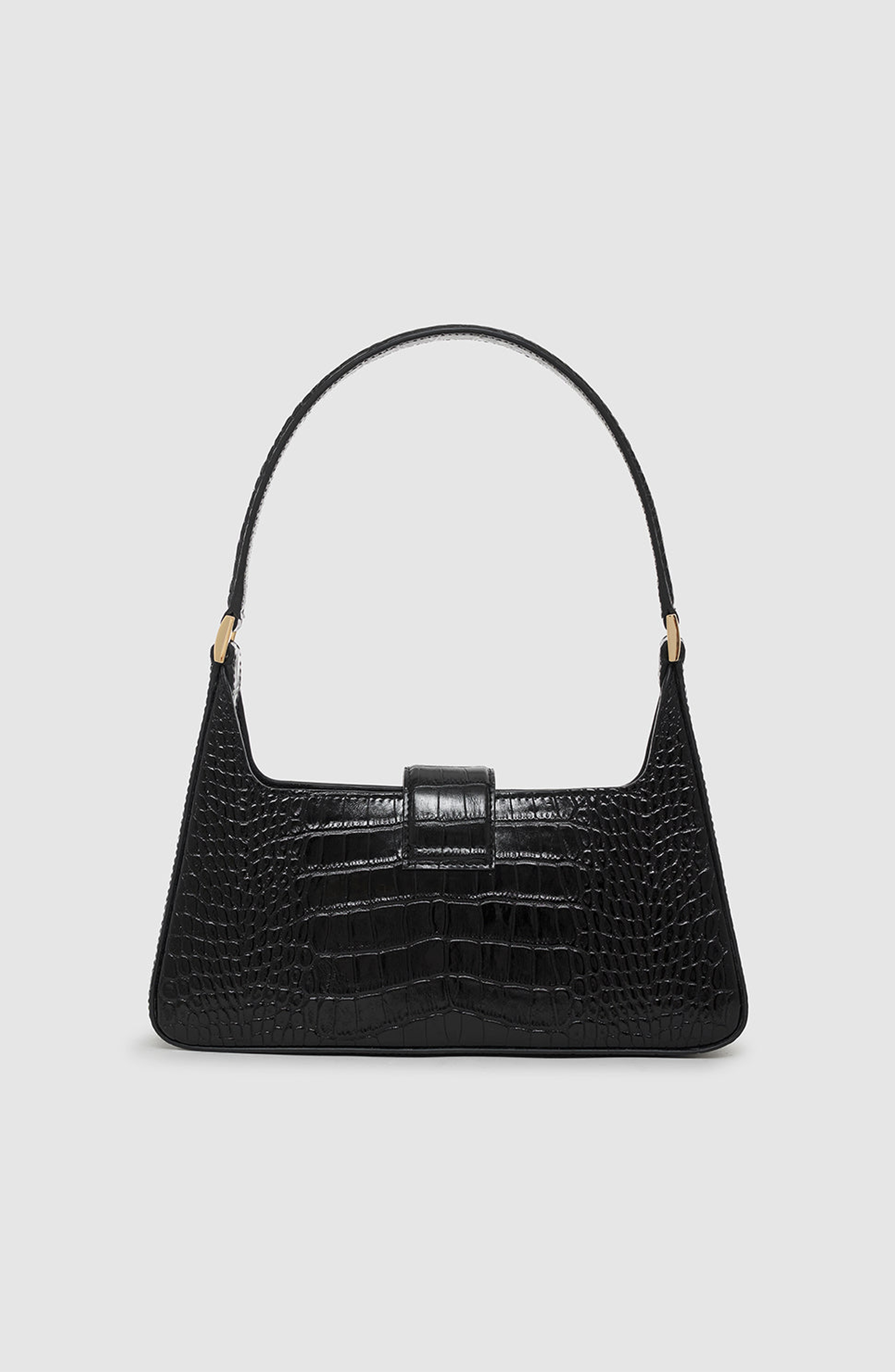 ANINE BING Lou Shoulder Bag in Black Embossed at Nordstrom - 2