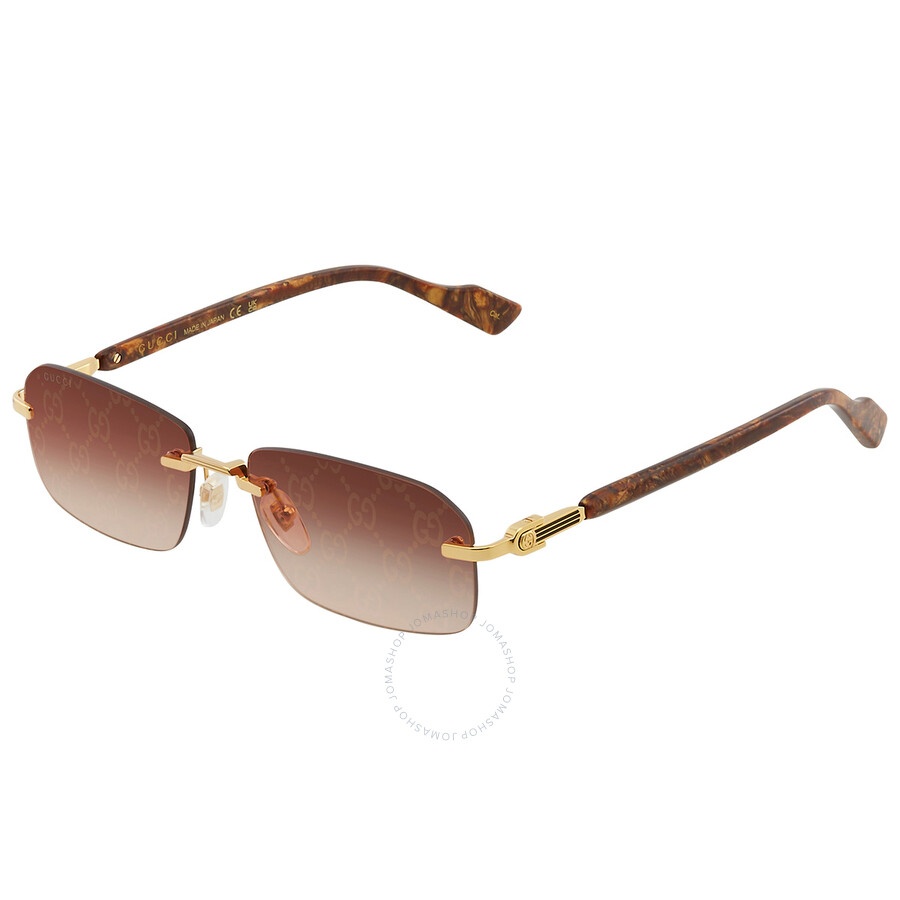 Gucci Red Logo Rectangular Men's Sunglasses GG1221S 004 56 - 3