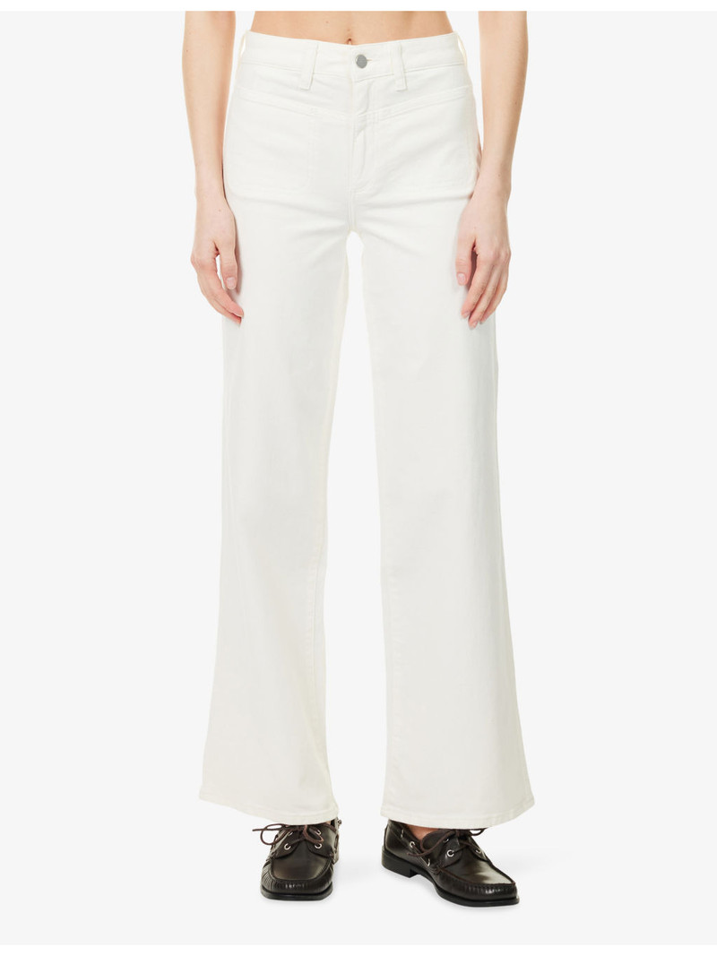 Anessa Front-Yoke Wide-Leg Stretch-Denim Blend Jeans 3