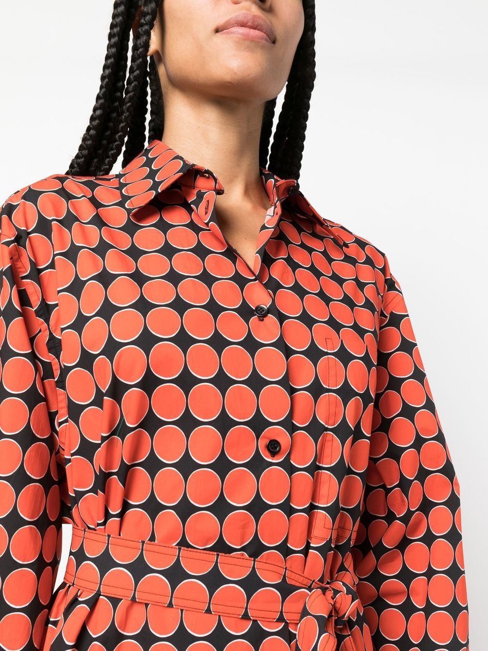 monogram-print shirt dress - 5