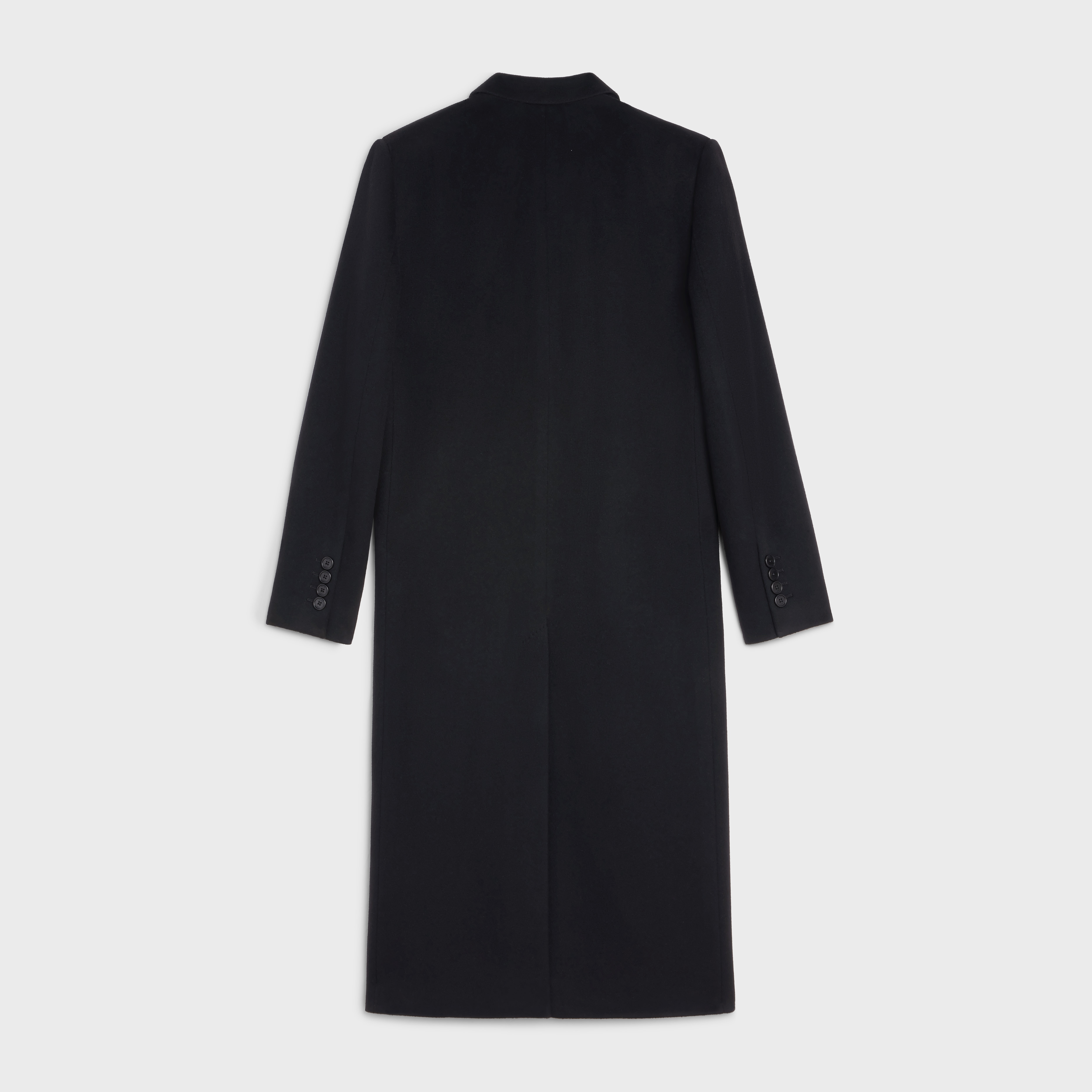 OVERCOAT WITH PEAK COLLAR IN WOOL CLOTH - 2
