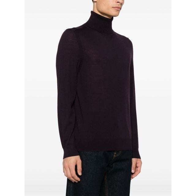 Purple turtleneck sweater - 2