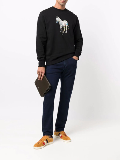 Paul Smith zebra-print organic cotton sweatshirt outlook