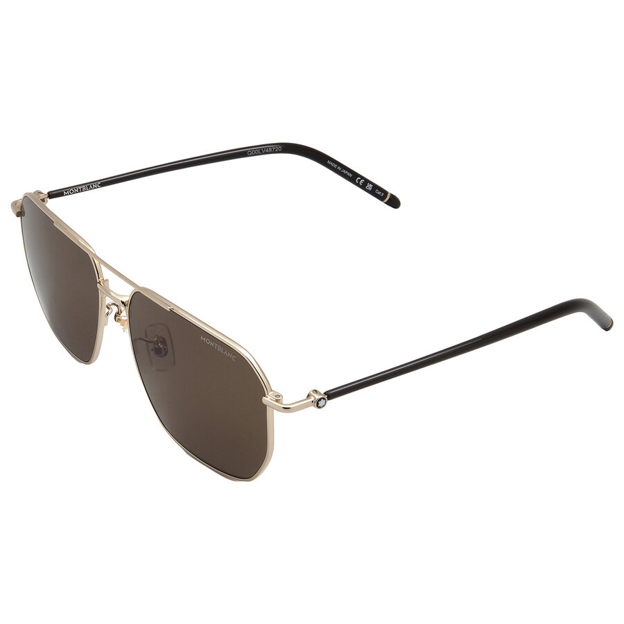 Montblanc Brown Navigator Men's Sunglasses MB0367SA 003 60 - 4