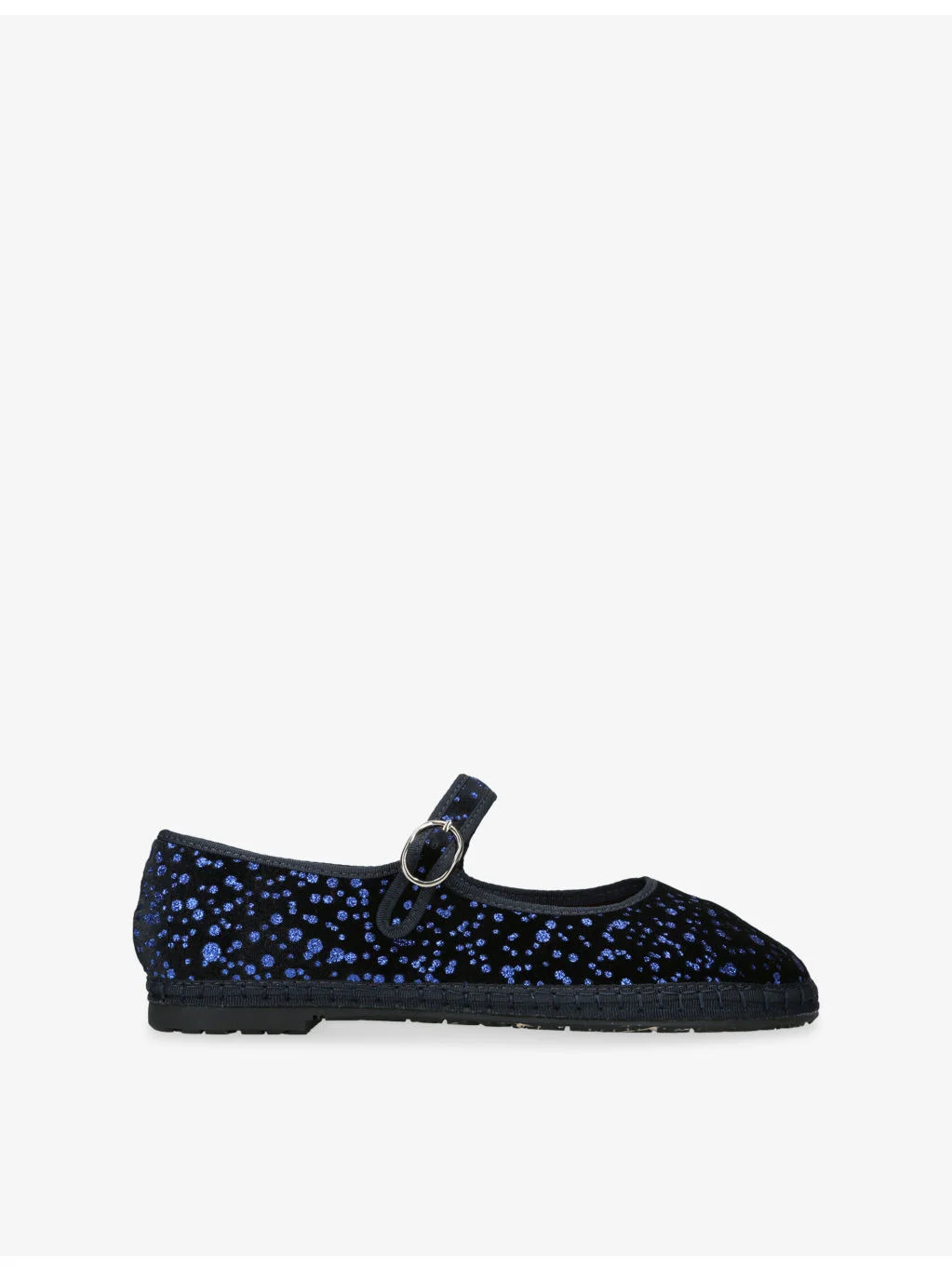 Seraphina Glitter Velvet Mary-Jane Flats - 1